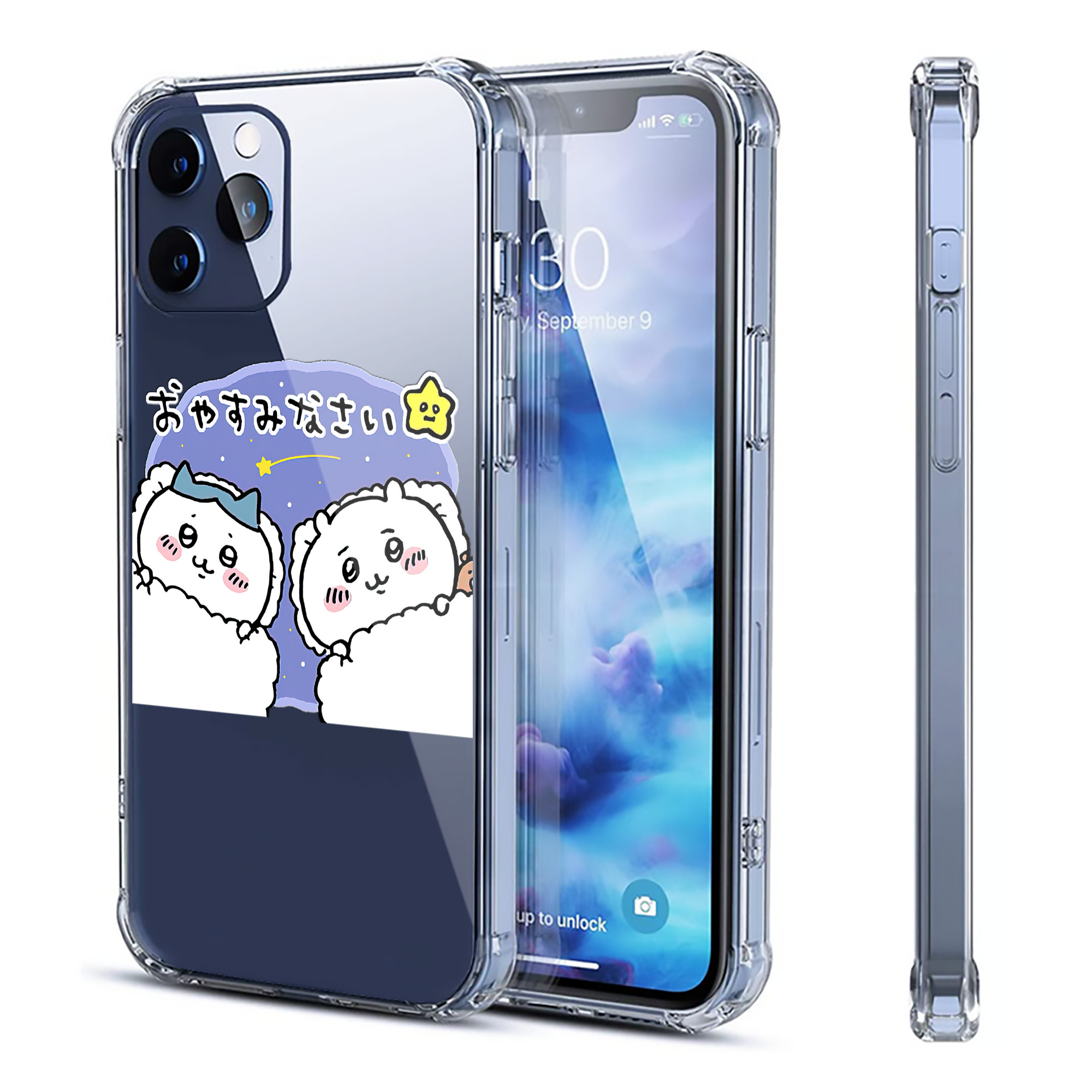 （画像用） ちいかわ ハチワレ Chii-kawa hachiware 【iPhone 12シリーズ対応】透明スマホケース（クリアソフトケース）